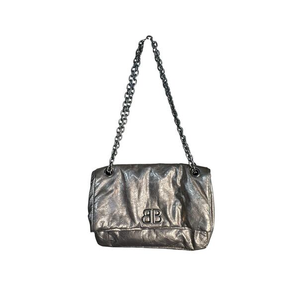 Balenciaga NWT Small Monaco Shoulder Bag in Beige/Gold - Picture 11 of 16